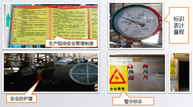 安全區(qū)域顏色區(qū)分、安全警示標(biāo)識(shí)